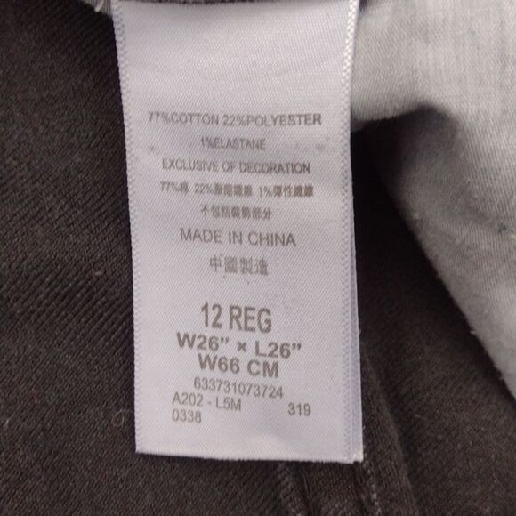 Levi's 512 Slim Taper Black and Gray Logo Jeans Size 12 - Picture 5 of 8